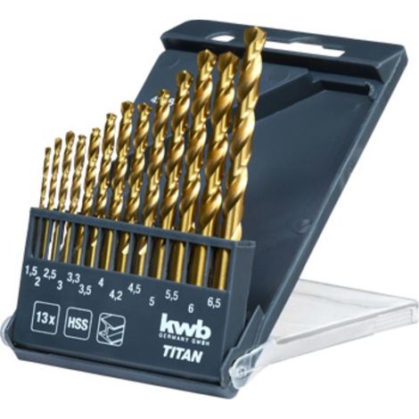 Cassette de taladro de metal Titan 1.5-6.5 13 PCS. (1/3)