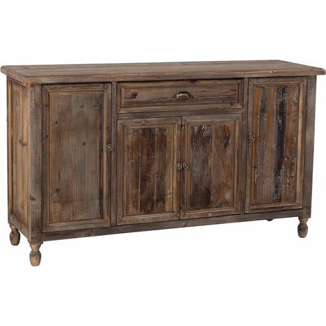 Aparador de madera con 4 puertas y 1 cajón 150x40x84h cm (1/5)