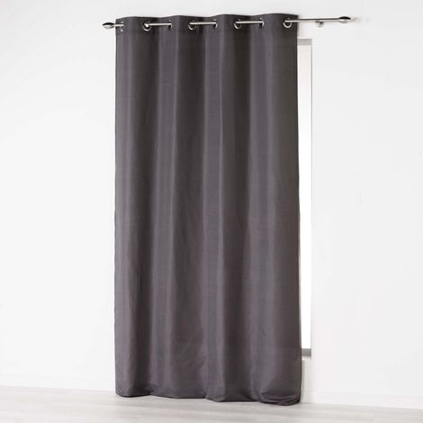 Rideau à Oeillets "Absolu" 140x280cm Anthracite (1/4)