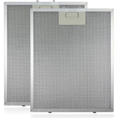 2 filtres à graisse métalliques pour hotte aspirante, filtres universels pour hotte aspirante 320 x 260 mm, 5 couches en aluminium. (1/5)
