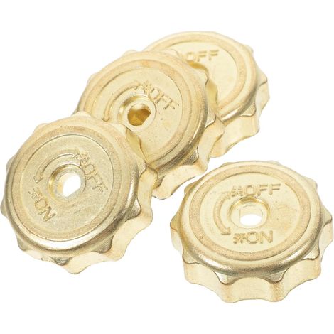 Boutons en Métal pour Cuisinière à Gaz, Commande de Brûleur Réglable, Remplacement 4 Pièces, Compatible Cuisson Professionnelle, Usage Hôtelier et Restauration, Robustesse Industrielle (1/5)
