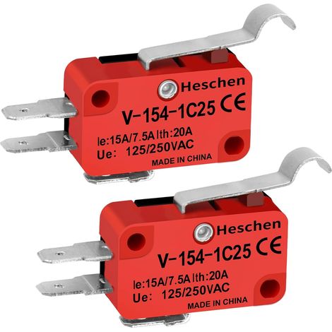 Micro Switch V-154-1C25 SPDT Crank Type 20 A 250 VAC (1/5)