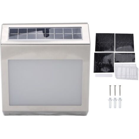 Pair Éclairage Solaire de Numéro de Maison LED Étanche à Fixer au Mur pour Entrées Jardin -
