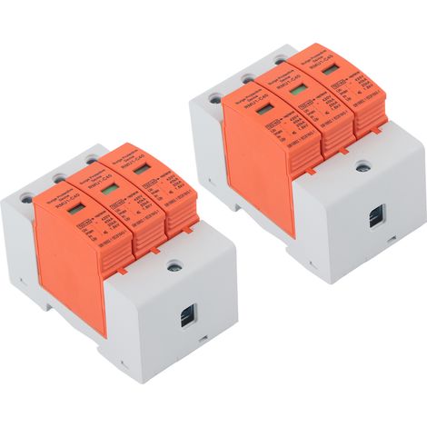 Lot de 2 parafoudres, montage sur rail, parafoudre triphasé domestique, 420 V CA RMU1-C40 (1/5)