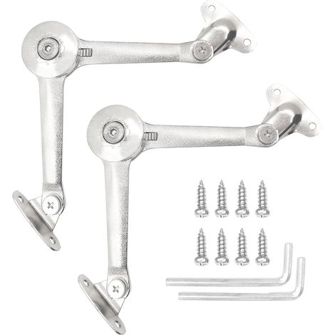CSPARKV - Bisagra para tapa de muebles (2 unidades, 40 libras, ajustable, soporte de elevación, aleación de zinc, para puerta de armario de cocina, caja de juguetes) (1/5)