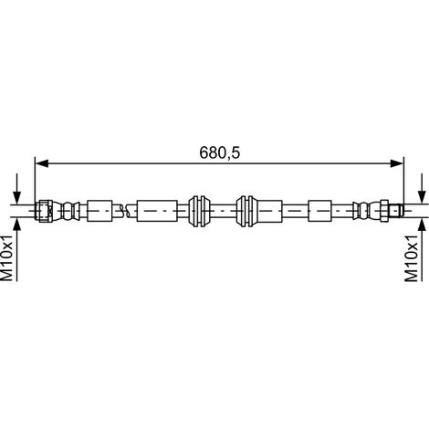 Flexible de frein Bosch 1 987 481 734 MERCEDES-BENZ 166 420 03 48 (1/2)