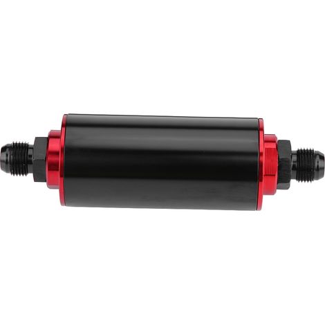 Filtre à carburant universel 100 microns AN6 aluminium haute performance, essence, pour auto camion, rouge (1/5)