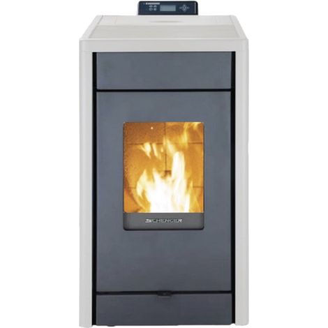 SCHENGER Pelletofen HP07 Weiß 8,0kW A++ Vollautomatisch (1/4)