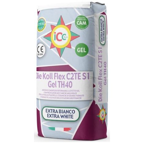 Die koll flex c2te s1 gel th40 adesivo cementizio effetto gel bianco kg 25