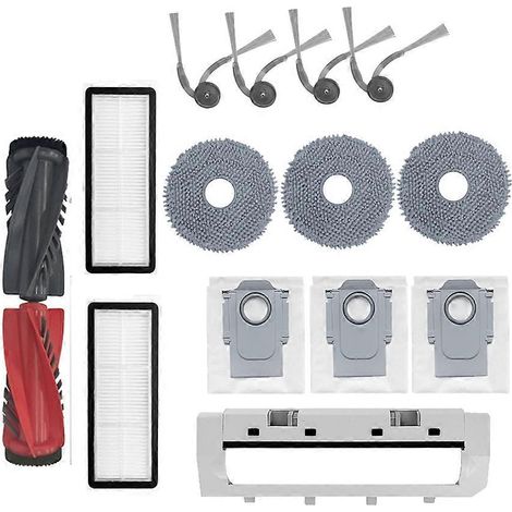 Pour Roborock Qrevo 5AE/Qrevo C/Qrevo EdgeC Accessoires pour aspirateur Brosse rouleau Sac à poussière Brosse latérale Lingette de lavage Filtre (1/5)