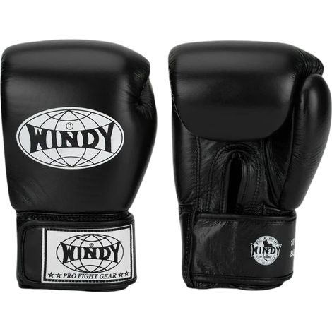Guantoni da boxe Windy Classic in vera pelle, neri, 12 oz (1/5)