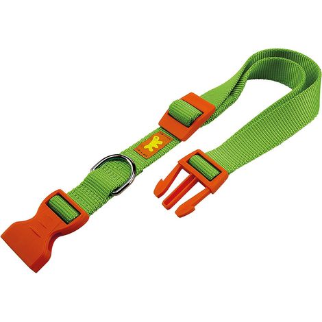 Ferplast CLUB C COLOURS Collare per cani in nylon con clip a scatto, in varie misure e colori. Variante C10/32 - Misure: A: 23-32 cm B: 10 mm - Verde acido