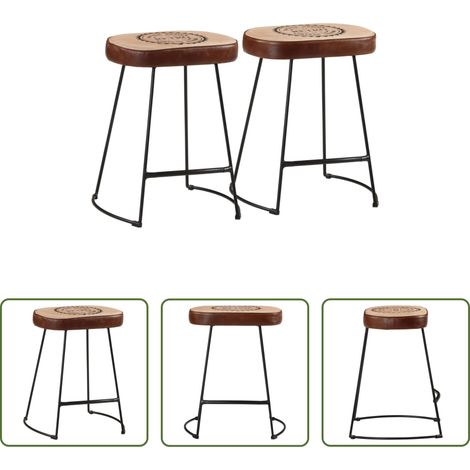 Barstuhl - Barhocker 2 Stk. Dunkelbraun 40x29,5x53 cm (1/5)