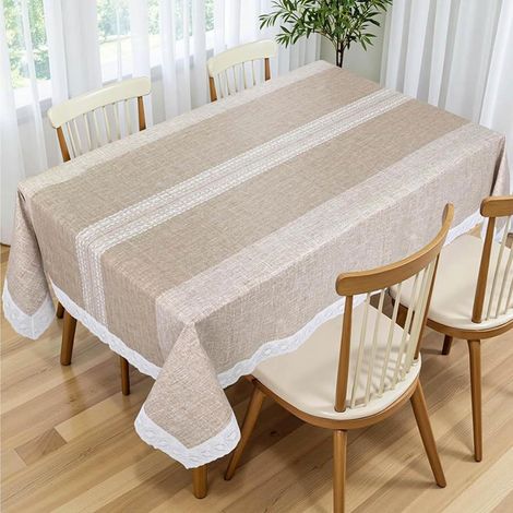 Nappes carrées en PVC imperméables et résistantes à l'huile(150 x 150 cm), antidérapantes et résistantes à l'usure, pour tables basses et tables à manger (1/5)