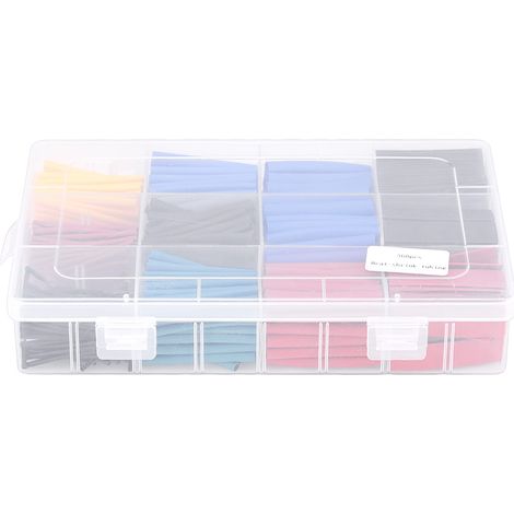 Boîte de 560 gaines thermorétractables pour câbles électriques, tubes isolants rétractables, manchons de protection, assortiment multiple. (1/5)
