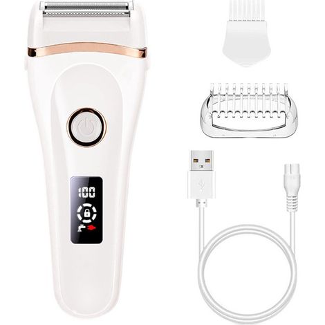 3-in-1 Damen-Haarentfernungsrasierer, USB-aufladbar, mit Ladekabel (1/5)