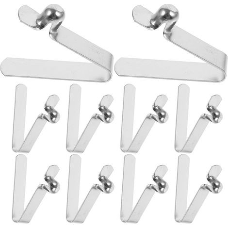 Clip à Ressort en V pour Tube Télescopique 6mm, 10 Pièces, Acier Nickelé (1/5)