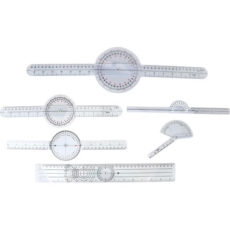 Règle articulaire multifonctionnelle 6/8/10 pouces, règle médicale, règle d'angle combinée (1/5)