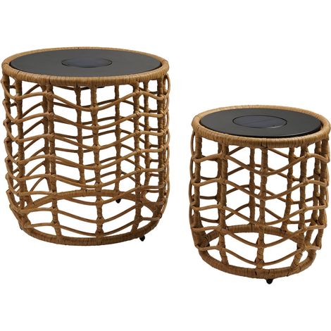 Solartischen 2er Set NERITA 35 cm et 45 cm (1/5)