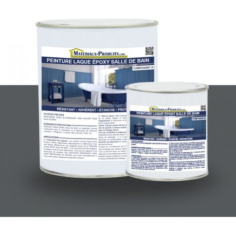 Peinture Laque Epoxy Salle de Bain - 1 Kg Gris ardoise - MATPRO