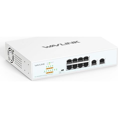 Switch PoE+ Gigabit Non géré 10 Ports,8×PoE 120W,Mode VLAN (1/5)