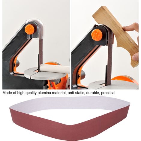 Lot de 10 bandes abrasives en alumine, grain 600, pour le ponçage et le polissage de meubles et de bois, 740 x 40 mm (1/3)