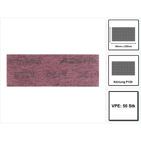 Mirka Abranet Netz-Schleifstreifen 80x230 mm Klett / Korn P120 / 50 Stk / zum Schleifen von Holz, Spachtel, Lack, Kunststoff / 5417505012 (1/5)