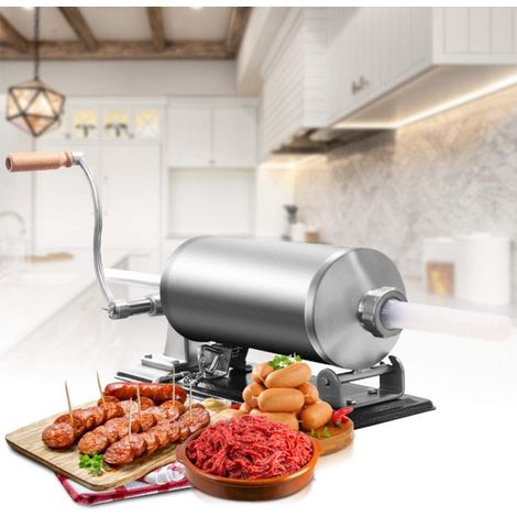 Riempitrice per carne in acciaio inox per salsicce attrezzature per il riempimento di carne macinata4.8L orizzontale