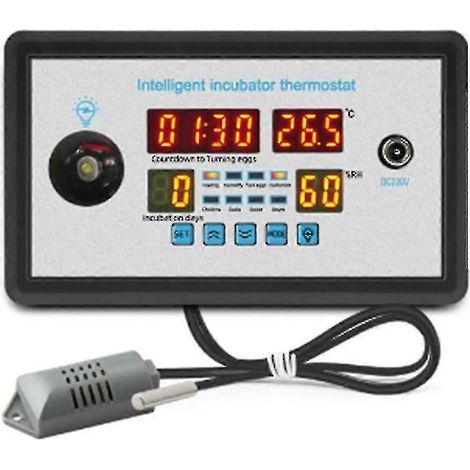 Thermostat intelligent numérique Zfx-w9002, contrôle de la température et de l'humidité, incubateur automatique 360°