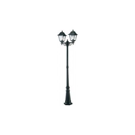 Stehlampe aus Aluminiumdruckguss mit transparenten Glasdiffusoren, max. Höhe 210mm, 230V  50Hz, IP43 Schwarz