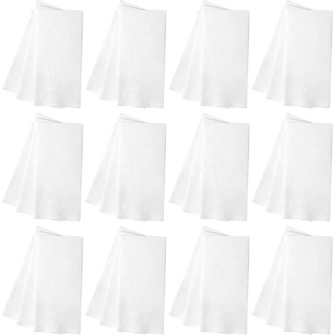 100 Pièces Serviettes en Papier sans Poussière 100 Pièces 43 X 30 CM 50 G/M² Serviettes Jetables Ultra-Absorbantes pour Dîner Mariage Fête Banquet Blanches pour Réception (1/5)