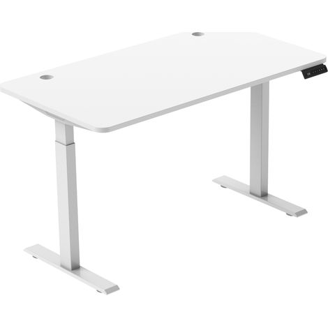 Estructura de escritorio elevable 58x180 cm blanca de acero con doble motor y 4 memorias (1/2)