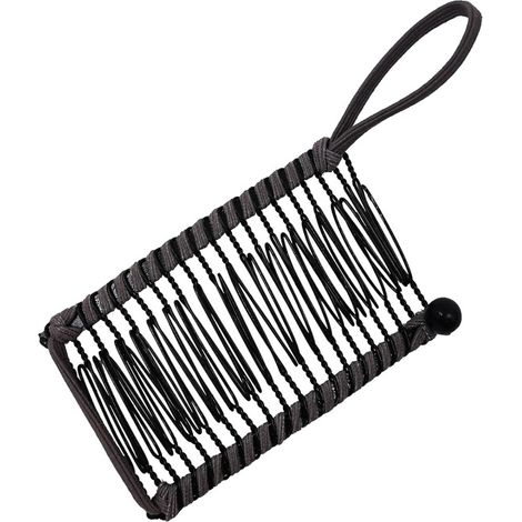 Pinza para el cabello tipo banana extensible, peine doble, accesorio para cabello grueso y elástico, 20 dientes, pinza para el cabello gris para mujer