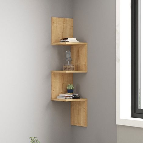 Estante Budoni, 3 Niveles, Estructura Roble, 105x25x25 cm, Marrón Roble (1/4)