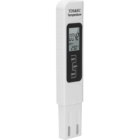 Testeur de qualité de l'eau 3 en 1 : mesure du TDS, de la conductivité électrique et de la température pour l'eau domestique (1/5)