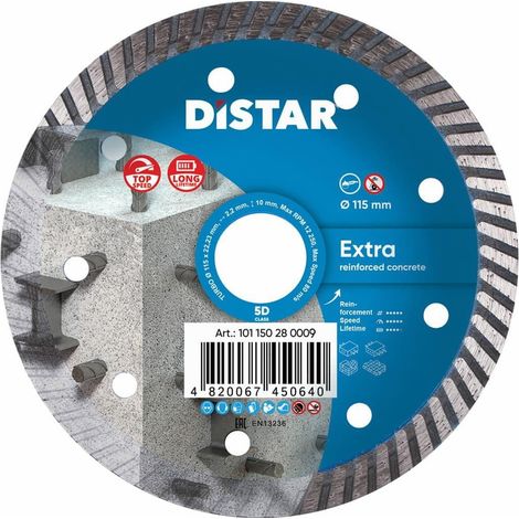 Disco de diamante extra Distar 115 x 2,2 x 22,23 mm turbo (1/2)