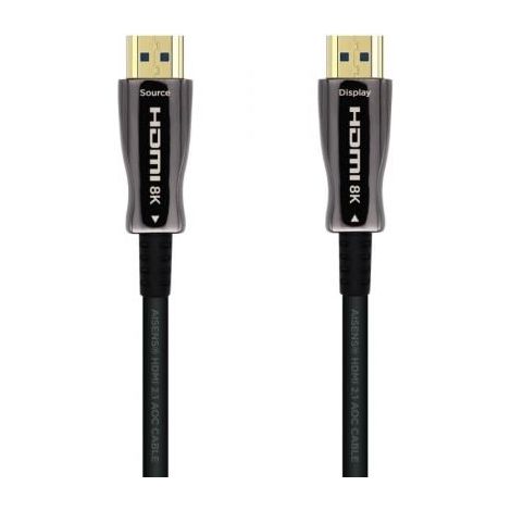 Cable Aisens HDMI tipo-a estandar macho a macho V2.1 AOC ultra alta velocidad 25m negro