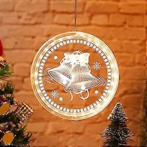 Décoration lumineuse de Noël pour fenêtre, décoration intérieure de Noël pour fenêtre, guirlande lumineuse de Noël, fonctionne sur piles-NANOTEH (1/5)