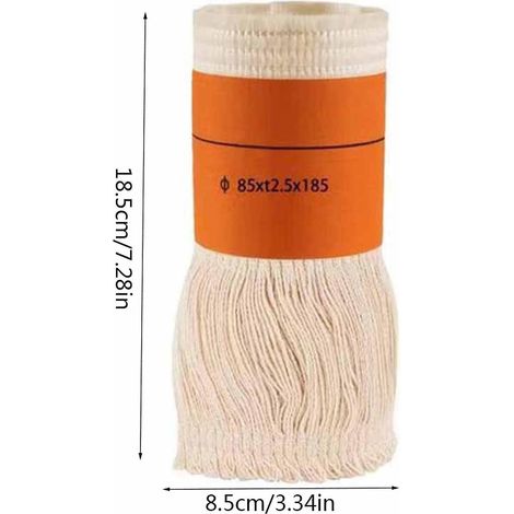 Kerosin-Heizdocht 85 x 2,5 x 185 mm und 9,5 x 2,5 x 18 mm Fiberglas-Kerosin