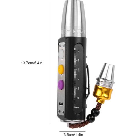 Eosnow Tragbarer 3 LEDs -Experte Jades Taschenlampe Fackel USB wiederaufladbare Schmuckstücke Identifikationsleuchten (1/5)