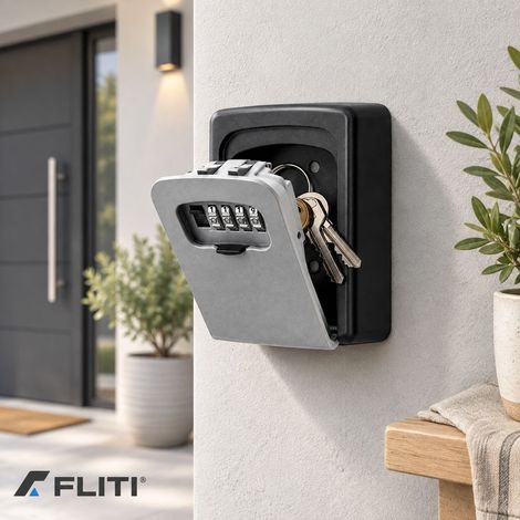 Boîte à clés sécurisée Cadenas à combinaison 4 chiffres Alliage de zinc renforcé Pour intérieur et extérieur (1/5)