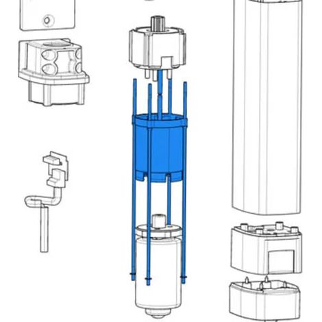 Groupe de réduction CAME 119RID343 pour remplacement d'actionneur de moteur Stylo (1/4)