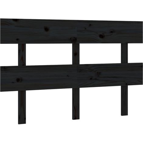 Maison Exclusive - Kopfteil Schwarz 138x3x81 cm Massivholz Kiefer