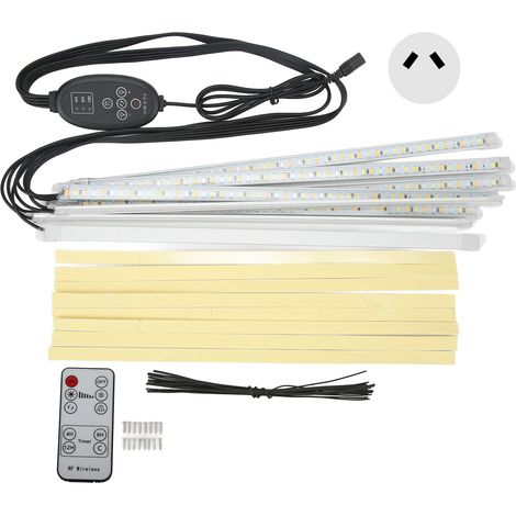Lumière de croissance LED pleine spectre avec minuterie et variateur pour plantes d'intérieur, semis, ampoule 100-240V, prise AU (1/5)