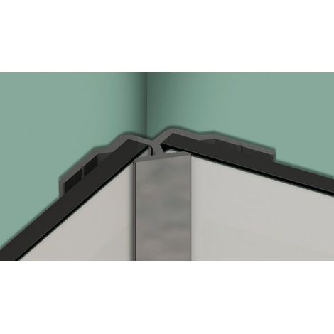Profilé en L - Kinewall Design - KINEDO - Montage en angle entrant - Argent brillant