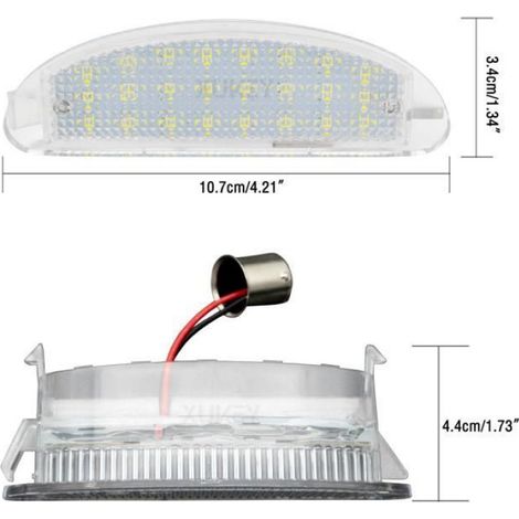 Feu Arrière Plaque D'immatriculation - LED 12 V - Pour Renault Clio II 1998-2005 Et Twingo I 1993-2007 - 1 Pièce (1/4)