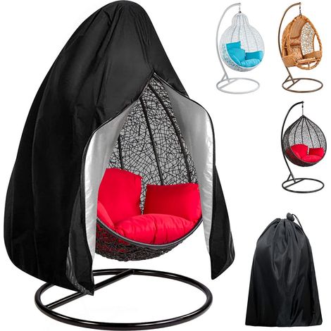 1 Housse De Fauteuil Suspendu, Imperméable, Tissu Oxford, Résistant Au Vent, Pour Jardin