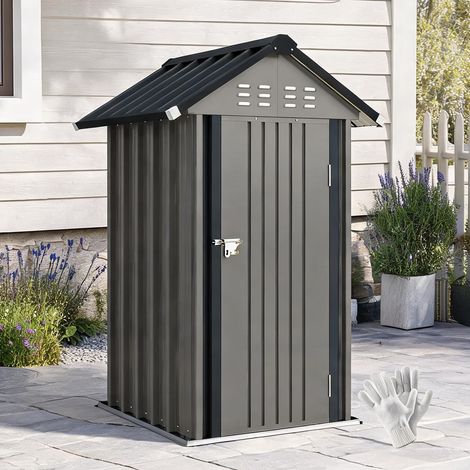 Abri de jardin en verzinkter acier 122 x 121 x 192 cm (1/5)