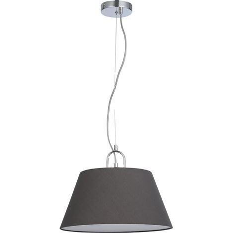 Plafonnier Lampe suspendue Ø 40 cm de large Lampe de salon, table à manger, Lampe de salle à manger E27 monochrome 1 ampoule Gris CA 220-240 V, 50/60 Hz, 1 ampoule E27, max. 40 W (1/5)