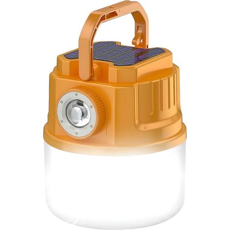 Torcia da campeggio mini portatile, a energia solare, ricaricabile tramite USB, ideale per emergenze, uragani, attività all'aperto, interruzioni di corrente ed escursionismo. (1/5)